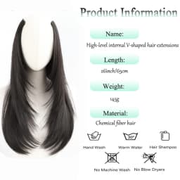 Synthetic Wig One-piece Straight Wig Layered Extension Wig Korean Fluffy Hair Piece Extension Wig For Women Christmas New Year