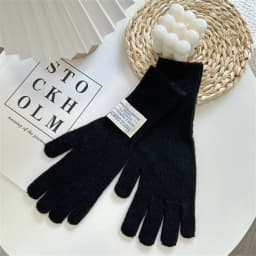 Women's Pure Color Knitted Woolen Gloves Winter Windbreaks Student Riding Split Finger Thick Warm Gloves Couple Christmas Gifts