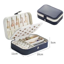 Newly Unique Blue Romantic Box PU Storage Bracelet Jewelry Box Wholesale Creative Portable Travel Storage Box Earrings Ring