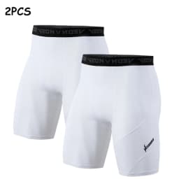 2PCS Running Tights Cool Dry Athletic Workout Cycling Shorts Leggings Sports Baselayer Running Athletic Workout Active Pants