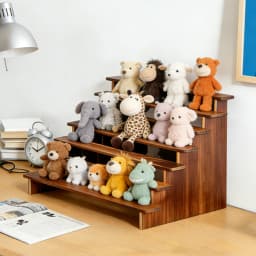 Pure Wood Display Stand Storage Rack Desktop Figurine Bubble Mat Doll Meat Green Plant Multi-layer Staircase Rack