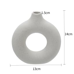 【Lifeideas】Nordic Style Ceramic Round Vase in White