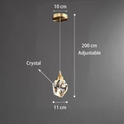 Light Luxury K9 Crystal Small Dhandelier Modern And Minimalist Restaurant Light Bar Counter Bedroom Bedside Long Line Light