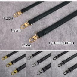 Black Lady's Bag PU Leather Shoulder Strap Crossbody Bag Belt adjustable Replace Handle Accessories