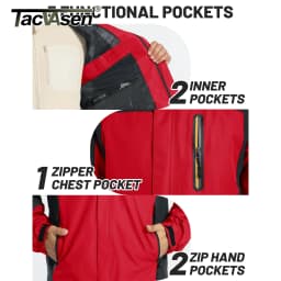 TACVASEN Waterproof Lightweight Jacket Mens Mesh Lined Outdoor Jacket Windproof Fishing Hiking Jacket Rain Coat Male Windbreaker