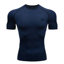 New Men's Short Sleeved T-shirt Compressed Quick Drying Breathable Training Tees Fitness Jujitsu Rashguard Top Gym Sport Shirts