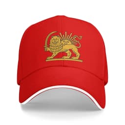 Iran Flag Emblem Lion and Sun Baseball Cap Hip Hop Sandwich Hats Men Women Polyester Hats Cap Outdoor