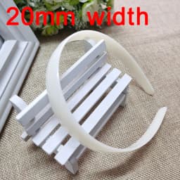 10pcs ABS Plain Headband Base 10-25 MM No Teeth Headbands White Plastic Head Hoop Bezel for DIY Girls Woman Hairwear Accessories