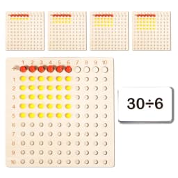 Montessori 99 Multiplication Board Maths Teaching Aid Multiplication and Division Board Early Education Children's Puzzle Toys