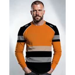 Men's Construction Workers Uniforms 3D Digital Printed Casual Round-Neck Long-Sleeved T-Shirt Comfortable T-Shirts Sportswear