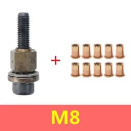 Manual Rivet Screw Riveter Rivet Nut Tool Adapter M3 M4 M5 M6 M8 M10 M12 Metal License Plate Simple Installation 11pc