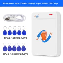 RFID Copier Duplicator Reader Writer 125KHz 13.56MHz USB Programmer Key fobs UID T5577 Rewritable Support NFC Phone / Wristband