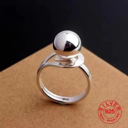 VENTFILLE 925 Sterling Silver Metal Flower Shell Geometric Rings For Women French Retro Romantic Open Thai Silver Rings