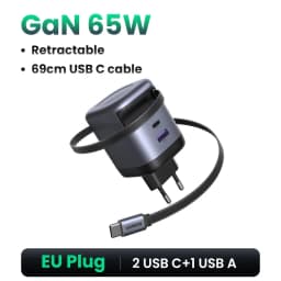 UGREEN 100W 65W 45W GaN Charger With Retractable USB C Cable PPS PD Fast Charger For Laptop Macbook Pro Tablet iPhone 18 Samsung