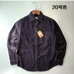 Autumn Winter New American Retro Long-Sleeve Lapel Corduroy Shirt Men's Fashion 100% Cotton Washed Single Pocket Casual Blouses