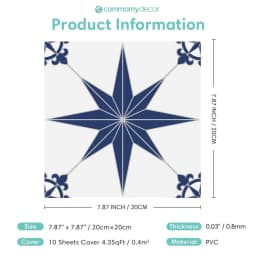 1pc/10pcs Floor Tile Sticker Self Adhesive Floor Sticker Vinyl Non-slip Floor Tile Sticker Wall Sticker Waterproof 20cm X 20cm