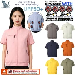 Summer 3 Fans 4 Fans Air Conditioning Cooling Vest Men Women Outdoor Jacket Sun Protection Windbreaker Travel Fishing Sports