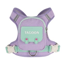 Cute Backpack Dog Harness with Leash, Reflective Soft Pet Vest for Small Medium Dogs Cats, Adjustable Walking Harness Set