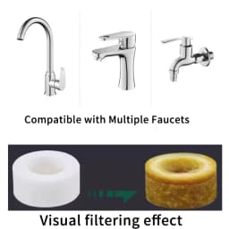 360° Kitchen Faucet Aerator, Water Saving Nozzle Sprayer with Swivel, Adjustable Tap Head Filter for Sink Extension Filter Eau