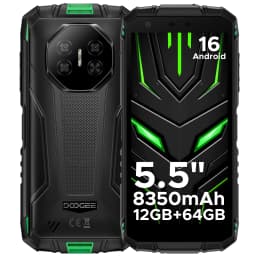 DOOGEE 5.5" Fire 3 Rugged Phone 12GB RAM(3+9) 64GB ROM 8350mAh Battery Android 16 Widevine L1 Google Pay Support Smart Phone NFC