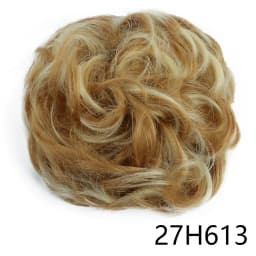 Synthetic Hair Bun Wig Donut Wavy Elastic Rubber Scrunchie Hair Pieces Ladies Ponytail Hair Extension Curly Wrap