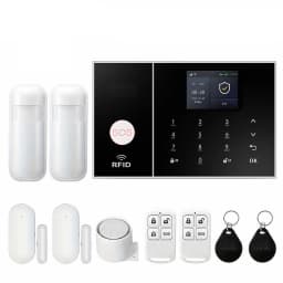 Wireless Alarm System 2.4GWiFi Home Security Kit with Door Motion Sensor Work with SmartLife APP Works with Alexa No Monthly Fee