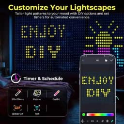 RGBIC Smart Curtain Led String Light 400 Leds Outdoor DIY Lights Pattern App Remote Control WS2812B Display Garland Decoration