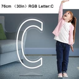76cm Large Light up Letter Sign 26 Alphabet Stand up Lighting for Wedding Birthday Party Home Bar Decor
