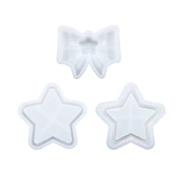 DIY Crystal Epoxy Resin Mold Star Bow Love Heart Shaped Storage Box Jewelry Box Container Mirror Silicone Mold For Resin
