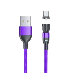 540 Rotate Magnetic Cable Fast Charging Mobile Phone USB C Cable For iPhone 12 Pro MAX Samsung Xiaomi Huawei P50 Magnetic Cable