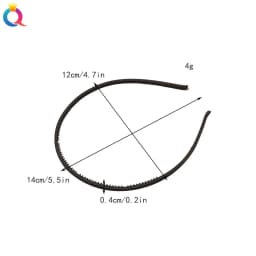 4mm Wide Thin Plastic Plain Headband for Women Girls Matte Hair Bands Teeth Comb DIY Skinny Hair Hoop Sport Hair Accessories