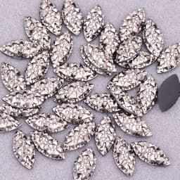 JUNAO 100pcs 7*15mm Crystal AB Flatback Rhinestone Horse Eye Decoration Crystal Stones Non Hotfix Resin Strass for DIY Crafts