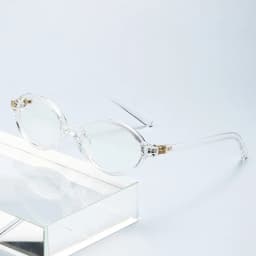 Unisex Retro Oval Eyeglass Frame Transparent Anti-blue Light Computer Glasses Optical Spectacle Frame for Men Women