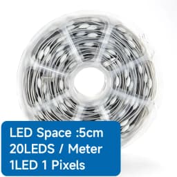 DC5V/12V 1000 Pixels WS2811 LED Seed Pixel String Light RGB IC Addressable Full Color IP68 3Pin Wire 1.5cm-10cm Pitch