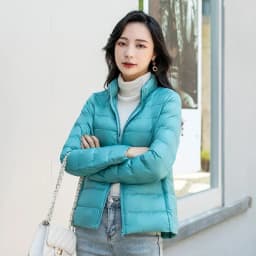 2026 Winter Women's Light Down Hooded Jacket,Red Blue Khaki Green Available,European Size S-XXL,Women Coats