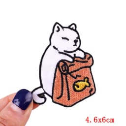 Hot New Animal Cat Embroidered Patches Iron On Patches For Clothing Thermoadhesive Patches Cartoon/Frog Dinosaur Duck Patch DIY
