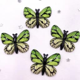 Resin Shiny Colorful Crystal Butterflies Flatback Rhinestone 1 Hole Appliques Ornaments 10pcs Home Figurines decor Crafts