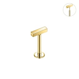 ZS 1PC 16G Rose Gold Plated Helix Piercing Earring Zircon Lip Stud Star Moon Labret Piercing Jewelry Crystal Lip Body Jewelry