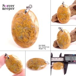 High Quality Pendentif Real Natural Crazy Lace Agate Stone Pendant Chains Necklace For Women's & Men's Jewelry Making BK996H