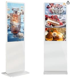 65 Inch 4K Digital Signage Kiosk Indoor Floor Standing Commercial Monitor Advertising Display LCD Totem with HDMI Input