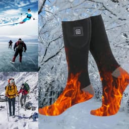 Electric Heated Socks (No Battery) 3 Level Temperature Winter Warm Thermal Socks Cold-Proof Washable for Cycling Camping Skating