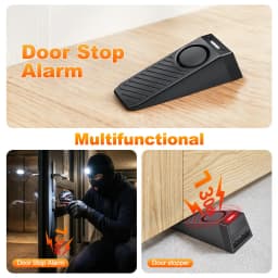 Awapow Door Stopper Security Alarm Rechargeable 130dB Loud Home Wedge Shaped Stopper Travel Mini Anti-theft Wedge Shaped