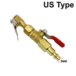 Car Tire Inflator Nozzle Lock on Tire Inflator Chuck Quick Inflation Hose Adaptor With Valve For Air Compressor EU C-Type And US