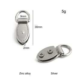 10/30/100PCS Metal Leaf Shape Bag Anchor D-ring For DIY Leather Shoulder Handbag Straps Hanger Hooks Connector Clips Accessories