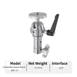 Meking Light Stand Adapter C Stand Camera Mount Light Stand Tripod Screw 1/4 "3/8" and 5/8" Fixing Nut Photo Studio Accessories
