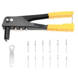 Heavy Duty Riveter Pop Rivet Gun Tools and 120Pcs Blind Rivets Nuts Set Manual Riveter Assortment Kit Hand Rivet Nut Tool