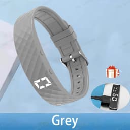 Vibrating Alarm Clock Watch Heavy Sleepers Silent Wake-Up Smart Bracelet Men Women Adjustable Wearable Vibration Wrist Band Ht30
