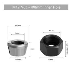 LAVIE Carving Machine Collet Trimming Machine Woodworking Accessories Adapter ER Clamp Nut -C NUT COLLET