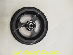 Wheelchair Front Wheel with Bearing 4 Inch Universal PU Solid Wheel Aluminum Alloy Material Bearing Aperture 8mm