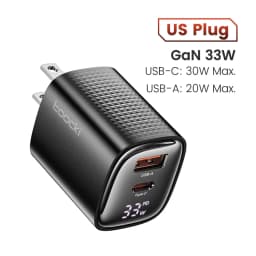 Toocki 33W GaN USB C Charger Digital Display Fast Charging Type C Charger for iPhone 15 14 13 12 Samsung Galaxy S23 S22 Xiaomi